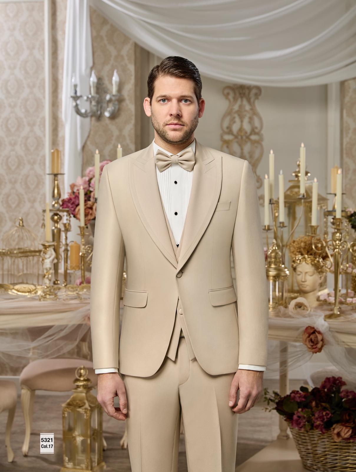 Costume de mariage beige pour homme : Le Marié vous conseille